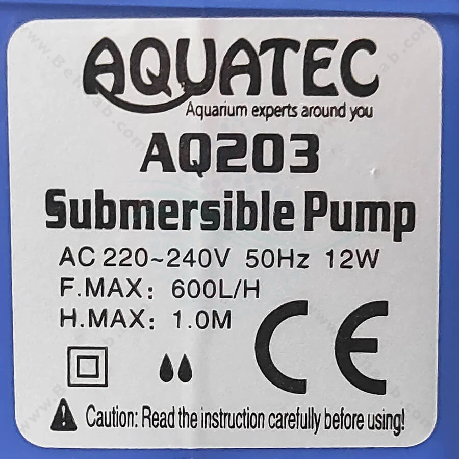 واتر پمپ آکواریوم آکواتک مدل AQ203 - Submersible Aquarium Pump Aquatec AQ203