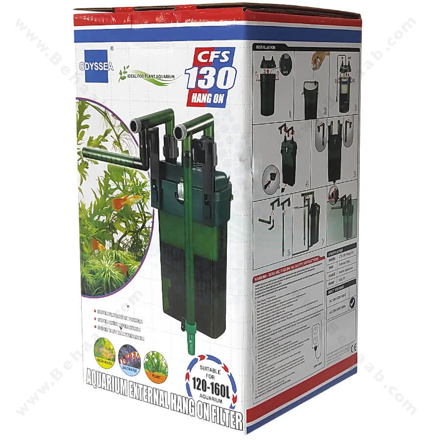 فیلتر هنگان ادیسه مدل CFS-130 - Odyssea CFS 130 Hang on Aquarium Canister External Filter