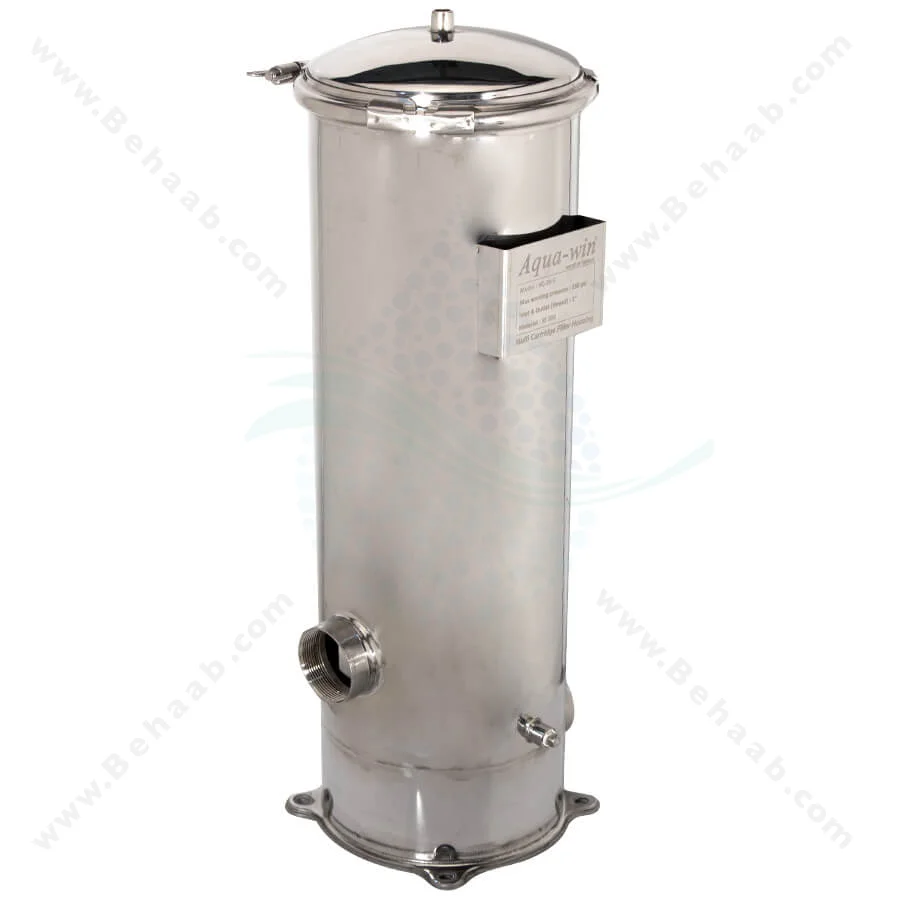 هوزینگ استیل 20 اینچ 5 المانه آکوا وین مدل VC-20-5 - AQUA WIN 5*20 Inch Multi Cartridge Stainless Steel Filter Housing