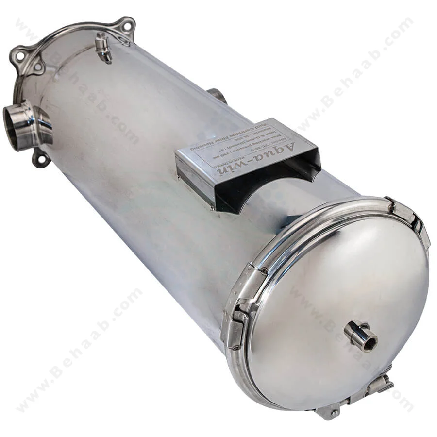 هوزینگ استیل 20 اینچ 5 المانه آکوا وین مدل VC-20-5 - AQUA WIN 5*20 Inch Multi Cartridge Stainless Steel Filter Housing