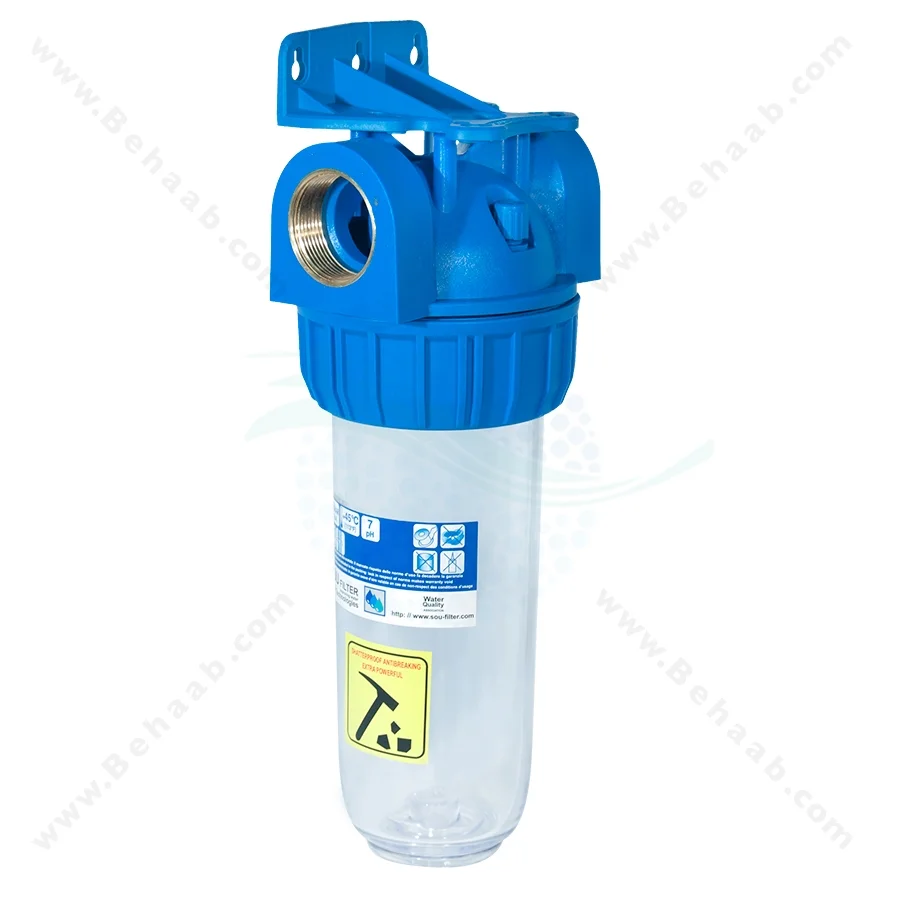 هوزینگ 10 اینچ ورودی 1/2-1 اینچ سوفیلتر - Water Filter Housing 10 inch with 1-1/2 inch input soufilter