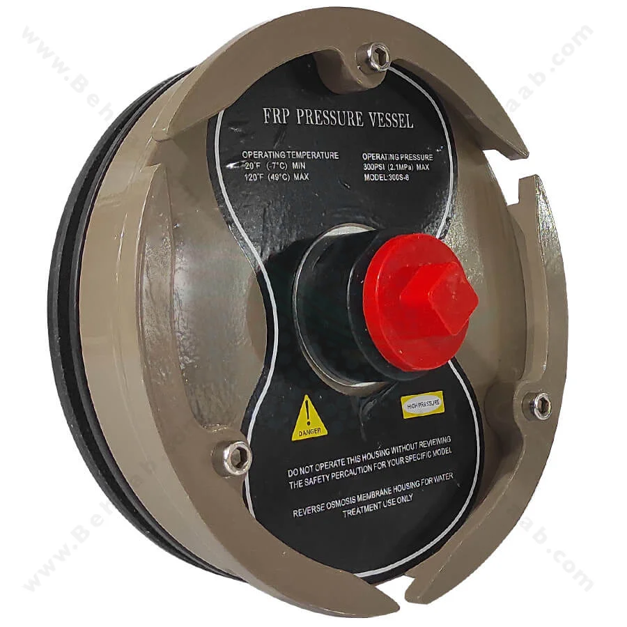 کپ پرشر وسل 8 اینچ ساید پورت 300psi مدل 300S-8 - 300S-8 Ro Membrane Housing 8" End Cap 300psi