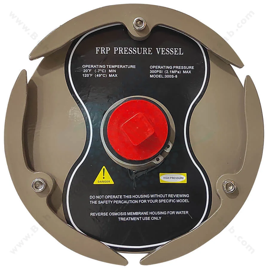 کپ پرشر وسل 8 اینچ ساید پورت 300psi مدل 300S-8 - 300S-8 Ro Membrane Housing 8" End Cap 300psi