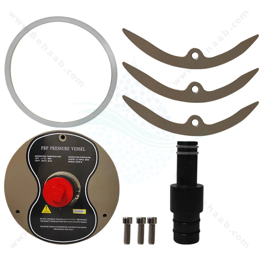 کپ پرشر وسل 8 اینچ ساید پورت 300psi مدل 300S-8 - 300S-8 Ro Membrane Housing 8" End Cap 300psi