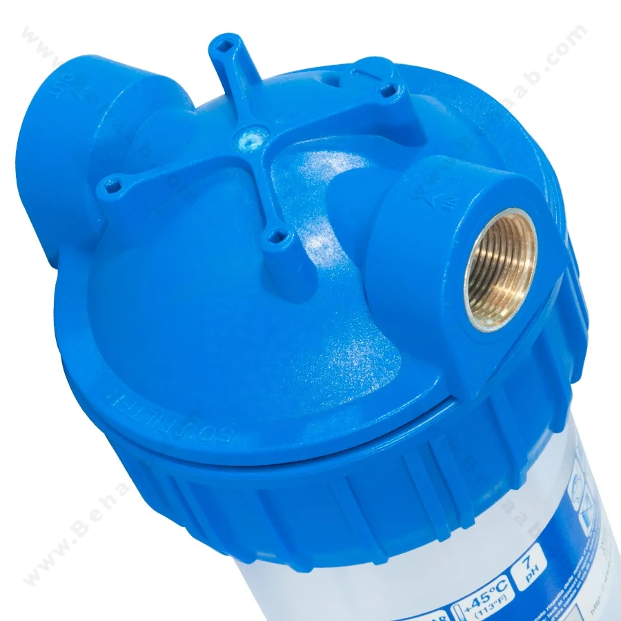 هوزینگ 10 اینچ با شیر تخلیه ورودی 3/4 اینچ سوفیلتر - Water Filter Housing 10 inch with 3/4 inch input with Drain Valve SouFilter