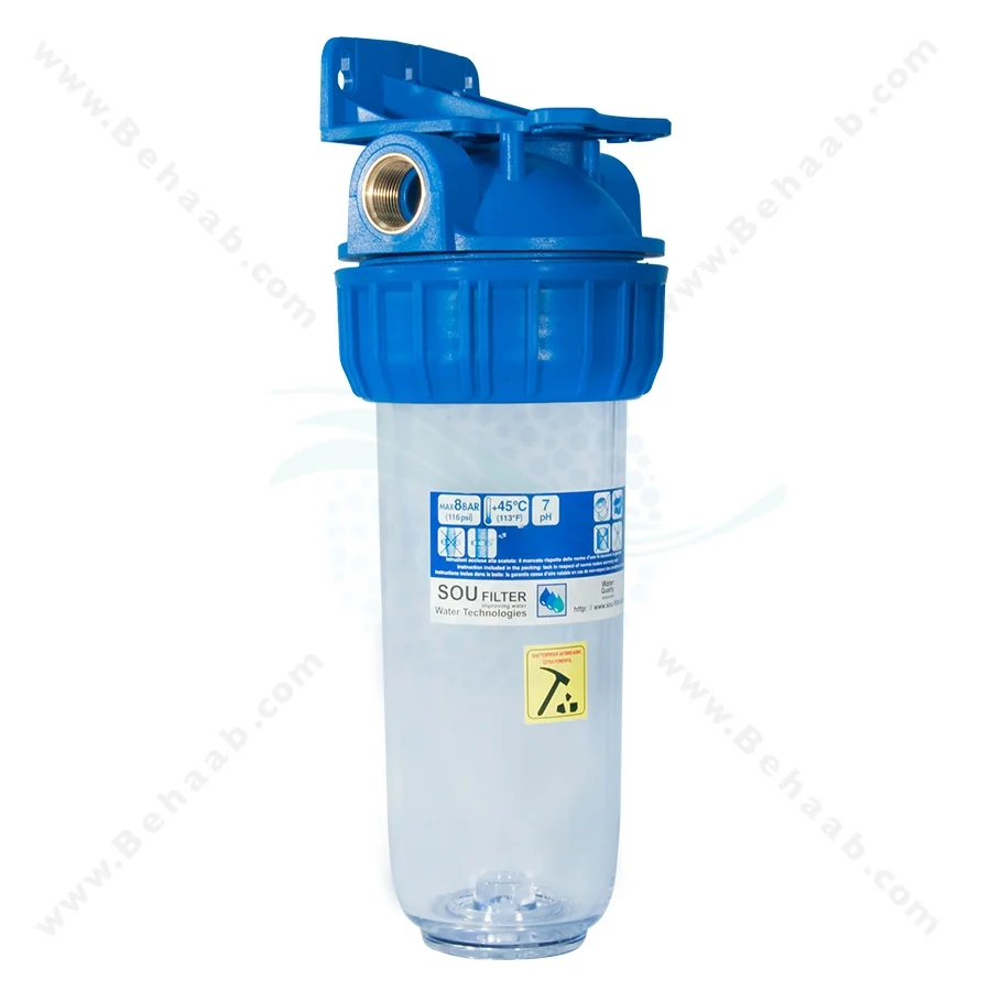 هوزینگ 10 اینچ ورودی 3/4 اینچ سوفیلتر - Water Filter Housing 10 inch with 3/4 inch input soufilter
