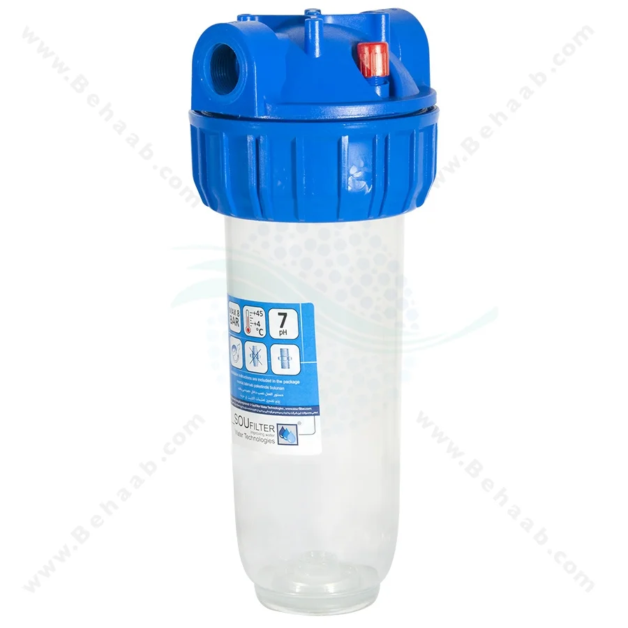 هوزینگ 10 اینچ ورودی 3/4 اینچ سوفیلتر - Water Filter Housing 10 inch with 3/4 inch input soufilter