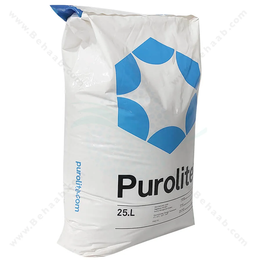رزین کاتیونی پرولایت PUROLITE مدل C100H - Purolite C100H Strong Base Acid Cation Ion Exchange Resin