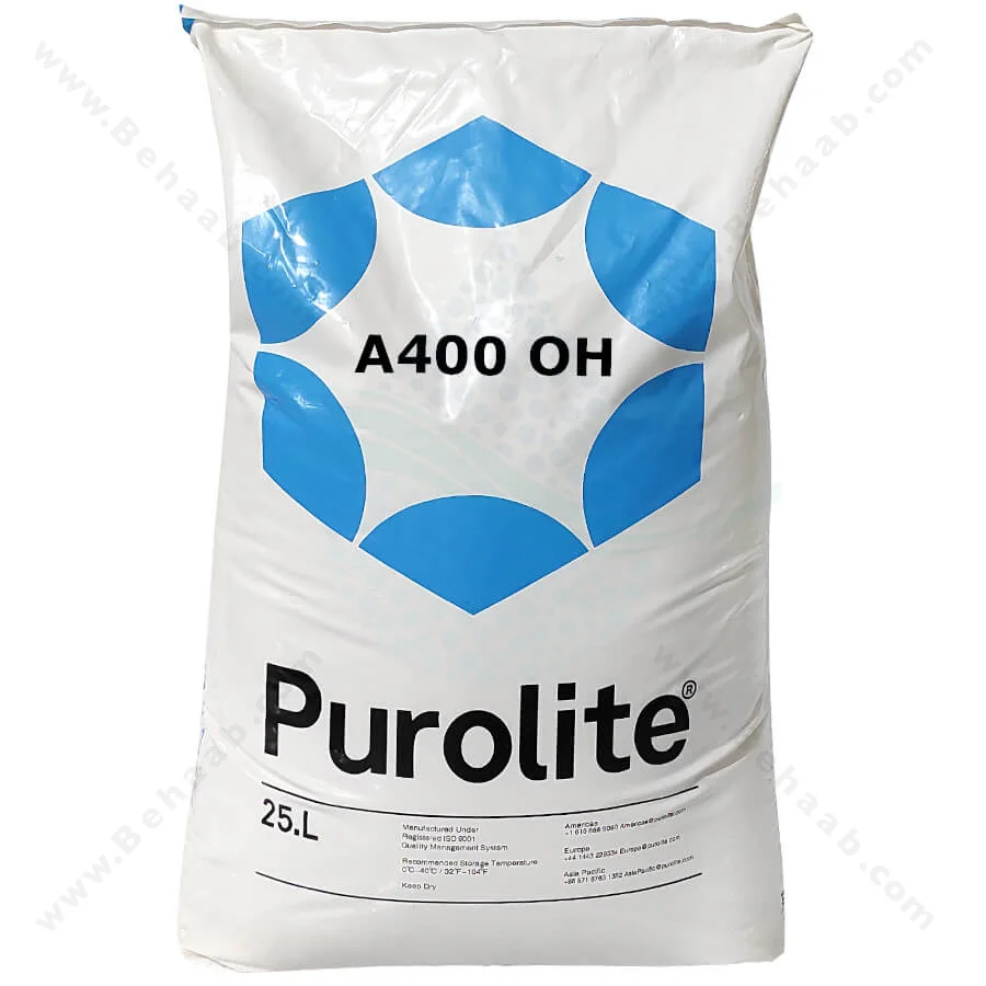 رزین آنیونی پرولایت PUROLITE مدل A400 OH - Purolite A400 OH Strong Base Anion Ion Exchange Resin