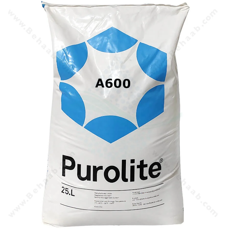رزین آنیونی پرولایت (PUROLITE) مدل A600 - Purolite A600 Strong Base Anion Ion Exchange Resin
