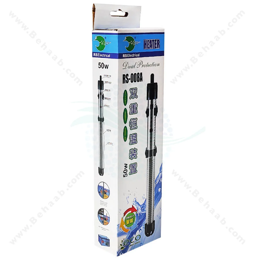 بخاری آکواریوم 50 وات آر اس الکتریکال مدل RS-008A - RS Electrical Aquarium Heater RS-008A 50W