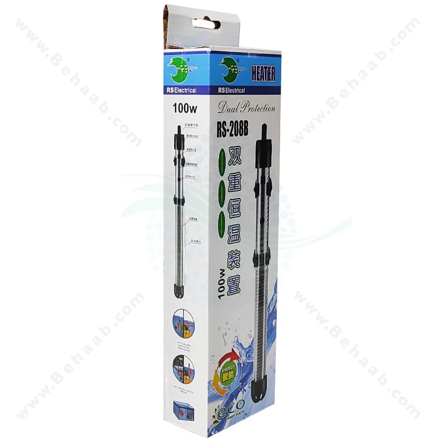 بخاری آکواریوم 100 وات آر اس الکتریکال مدل RS-208B - RS Electrical Aquarium Heater RS-208B 100W