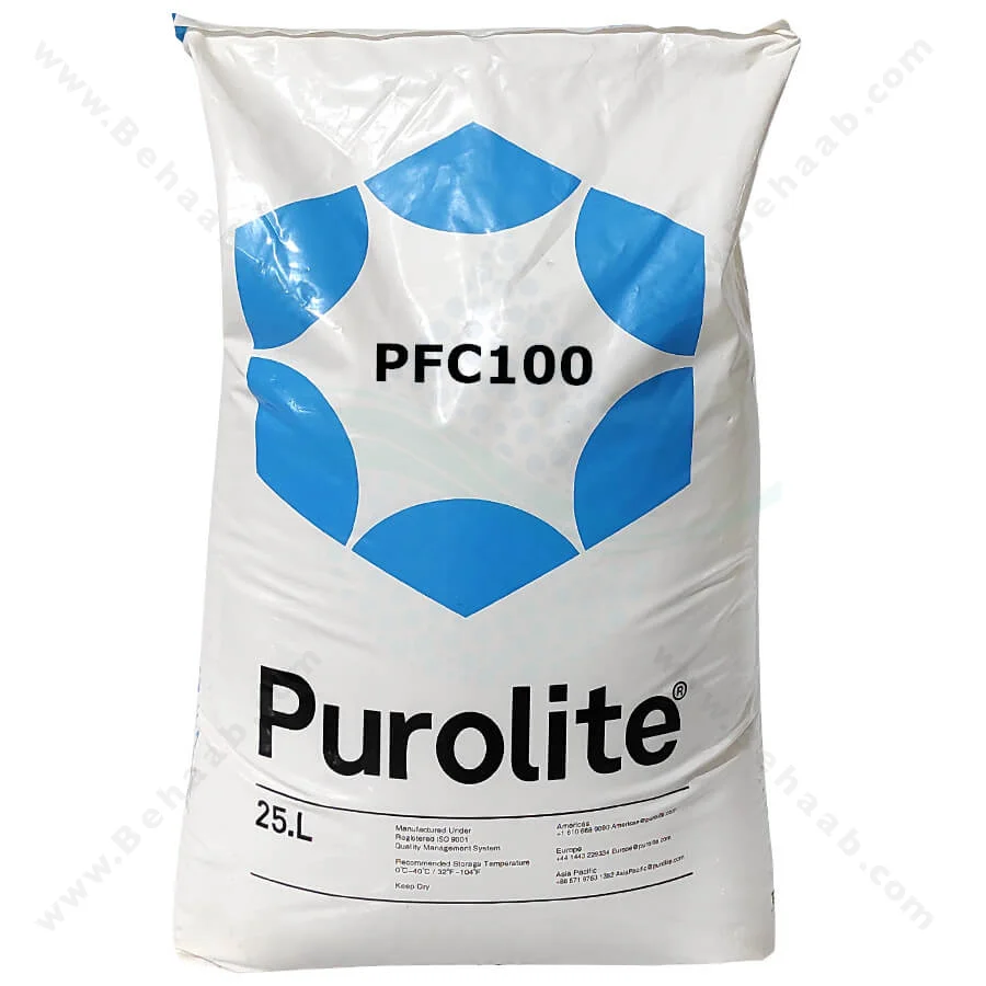 رزین کاتیونی پرولایت PUROLITE مدل Purofine PFC100 - Purolite Purofine PFC100 Strong Acid Cation Ion Exchange Resin