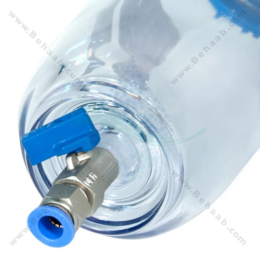 هوزینگ 10 اینچ با شیر تخلیه ورودی 1/2 اینچ سوفیلتر - Water Filter Housing 10 inch with 1/2 inch input with Drain Valve SouFilter