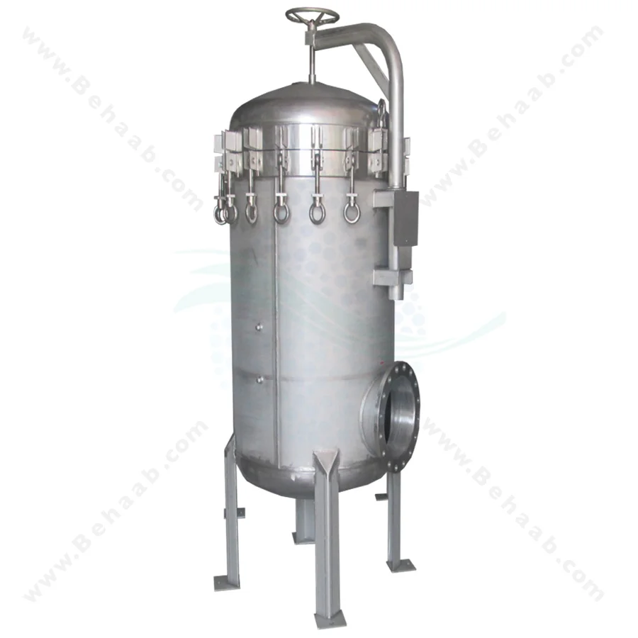 هوزینگ استیل 40 اینچ 16 المانه AMI مدل QLS-1640-304 - AMI Stainless Steel Filter Housing QLS-1640-304