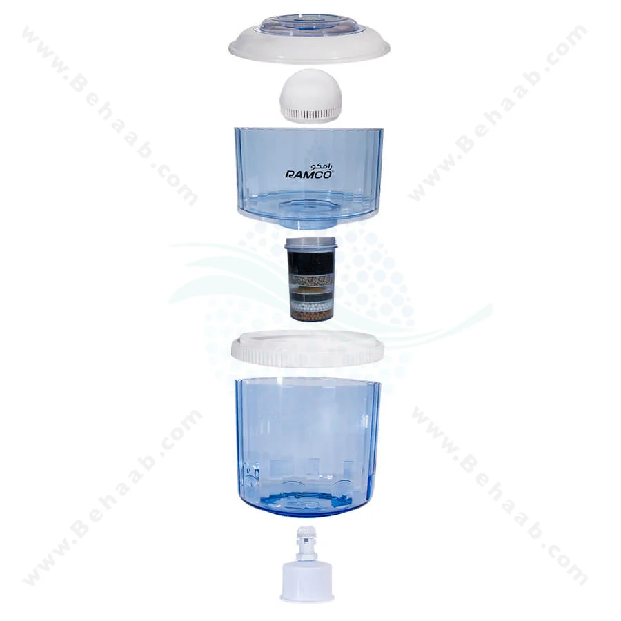 مخزن آبسردکن تصفیه دار رامکو مدل SM-515 - Ramko SM-515 Water Filtration System for Top-Load Water Dispensers