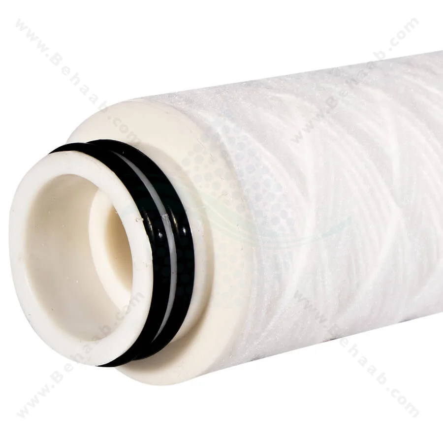 فیلتر نخ تابیده 30 اینچ اسلیم سی سی کا 5 میکرون اورینگ دار - 30inch String Wound Sediment Water Filter Cartridge 5 Microns CCK