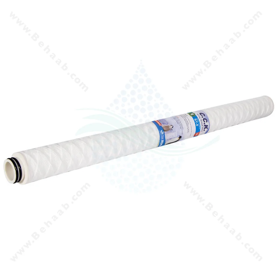 فیلتر نخ تابیده 30 اینچ اسلیم سی سی کا 5 میکرون اورینگ دار - 30inch String Wound Sediment Water Filter Cartridge 5 Microns CCK