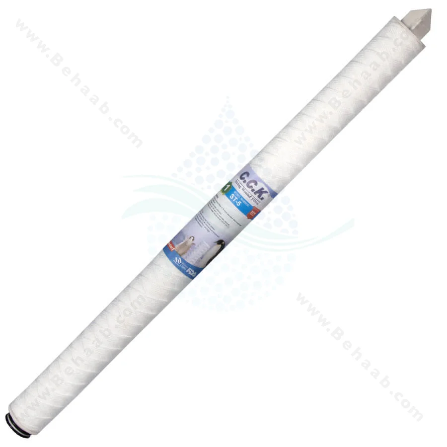 فیلتر نخ تابیده 30 اینچ اسلیم سی سی کا 5 میکرون اورینگ دار - 30inch String Wound Sediment Water Filter Cartridge 5 Microns CCK