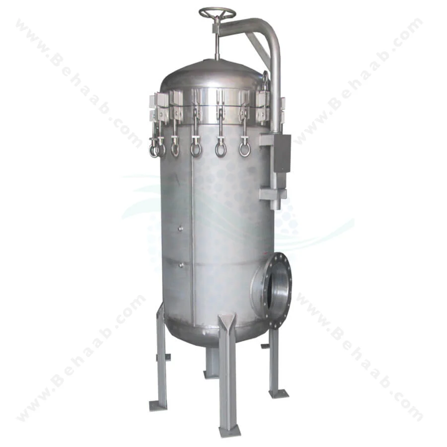 هوزینگ استیل 40 اینچ 16 المانه AMI مدل QLS-1640-316L - AMI Stainless Steel Filter Housing QLS-1640-316L