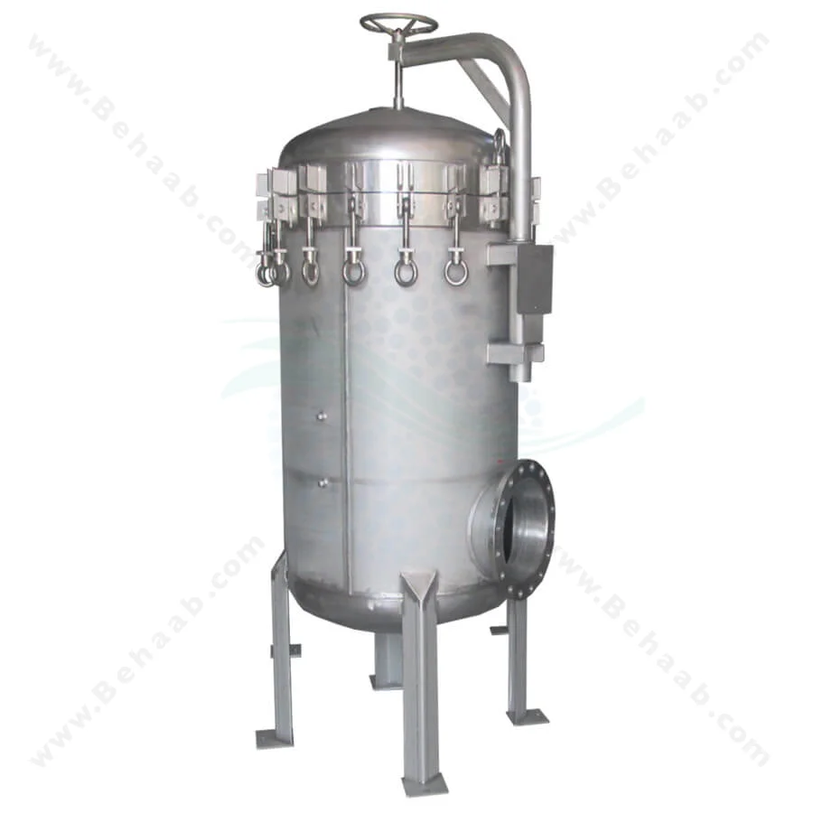 هوزینگ استیل 40 اینچ 22 المانه AMI مدل QLS-2240-316L - AMI Stainless Steel Filter Housing QLS-2240-316L