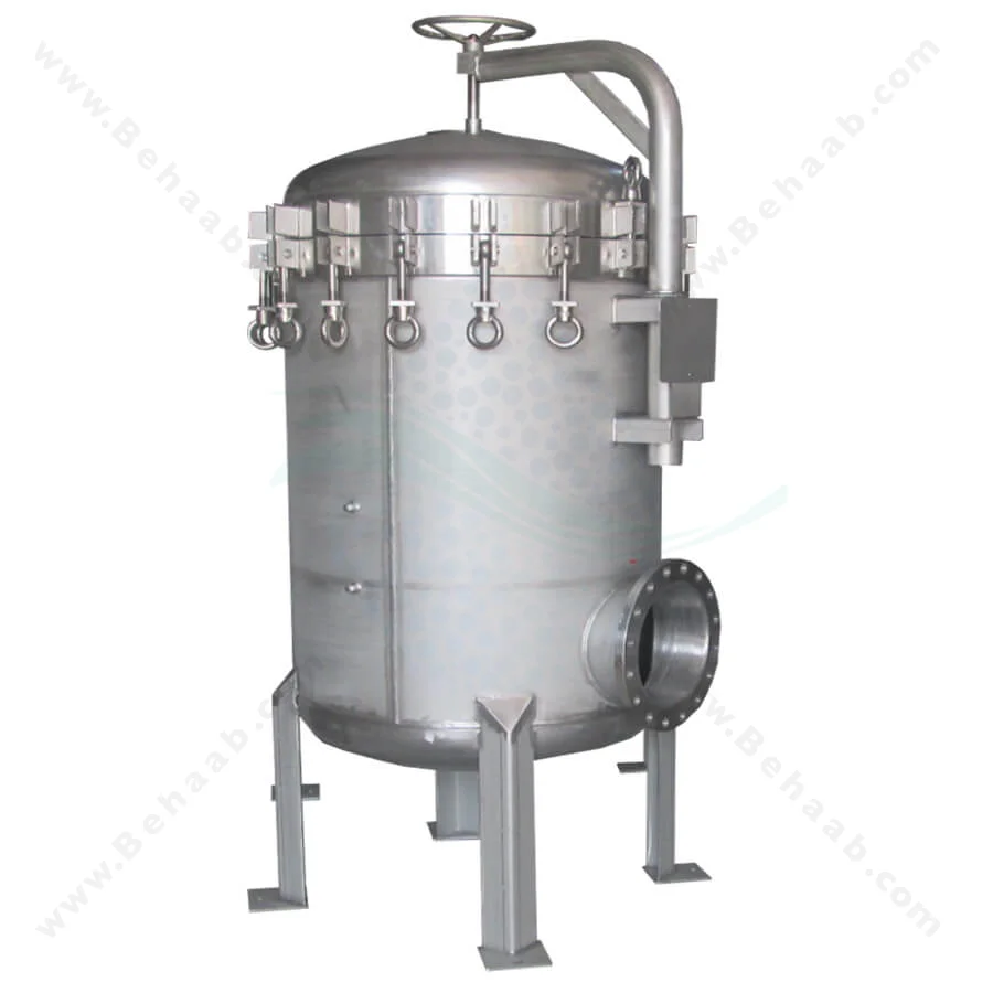 هوزینگ استیل 40 اینچ 35 المانه AMI مدل QLS-3540-316L - AMI Stainless Steel Filter Housing QLS-3540-316L