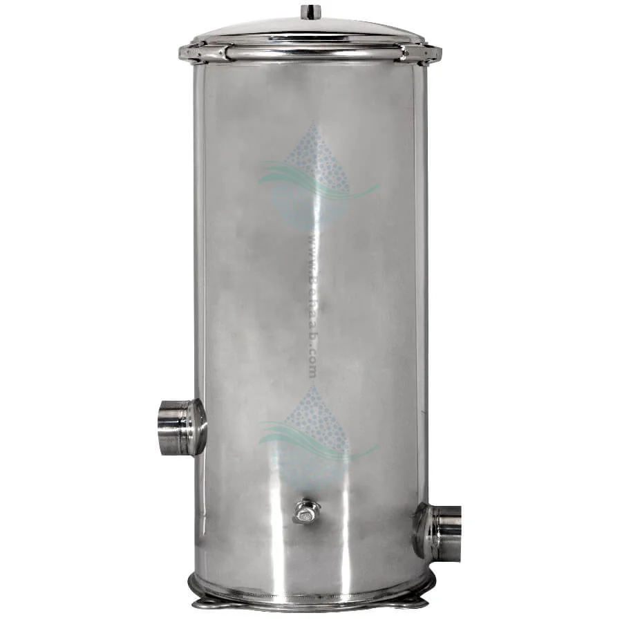 هوزینگ استیل 20 اینچ 7 المانه AMI مدل CFH-TCS-0720 - AMI Stainless Steel Filter Housing CFH-TCS-0720