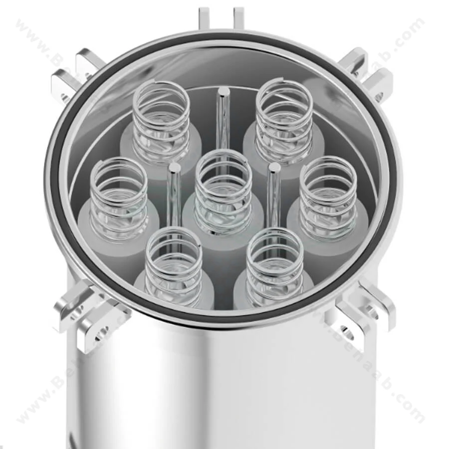 هوزینگ استیل 30 اینچ 7 المانه LAN SHAN مدل TK30-7 - LAN SHAN Multiple Filter Cartridge Housing TK30-7