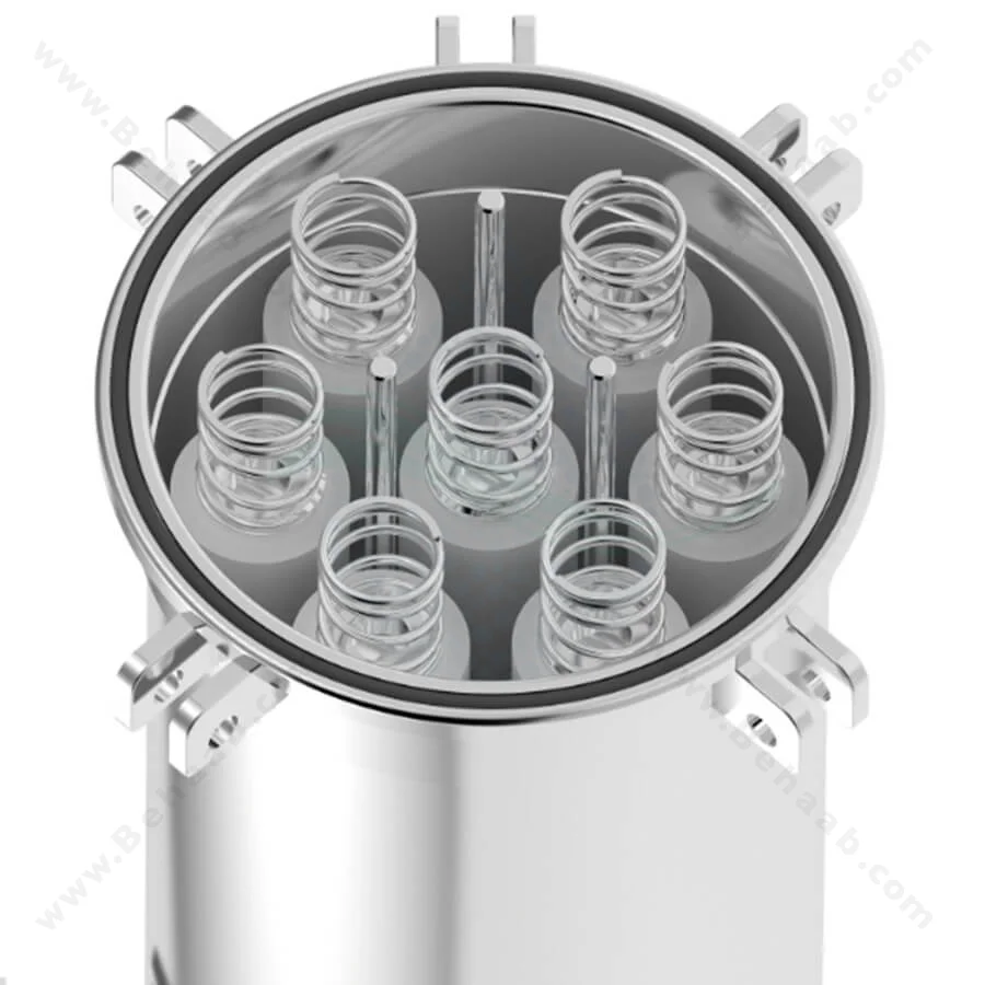 هوزینگ استیل 40 اینچ 7 المانه LAN SHAN مدل TK40-7 - LAN SHAN Multiple Filter Cartridge Housing TK40-7