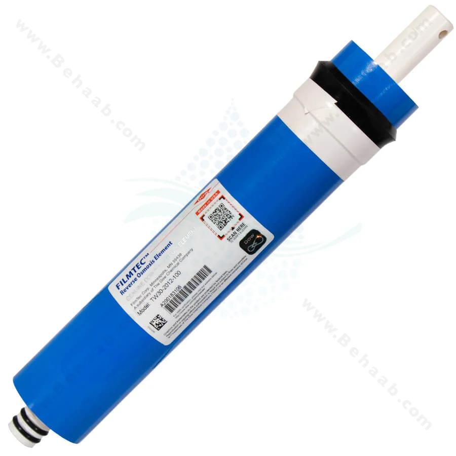 فیلتر ممبران  100 گالن فیلمتک مدل TW30-2012-100 اورجینال - Dow Filmtec TW30-2012-100 GPD Reverse Osmosis Membrane