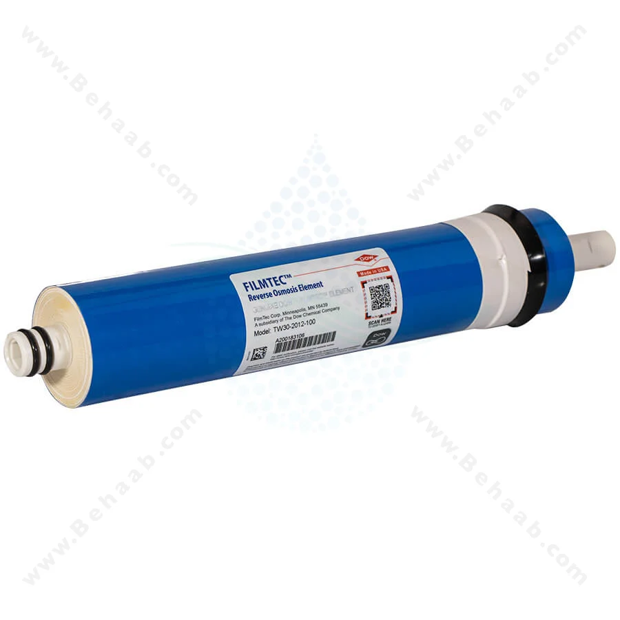 فیلتر ممبران  100 گالن فیلمتک مدل TW30-2012-100 اورجینال - Dow Filmtec TW30-2012-100 GPD Reverse Osmosis Membrane