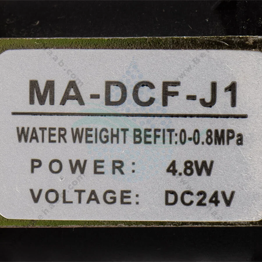 شیر برقی تصفیه آب مدل MA-DCF-J1 - 24V DC RO Water Purifier Solenoid Valve MA-DCF-J1