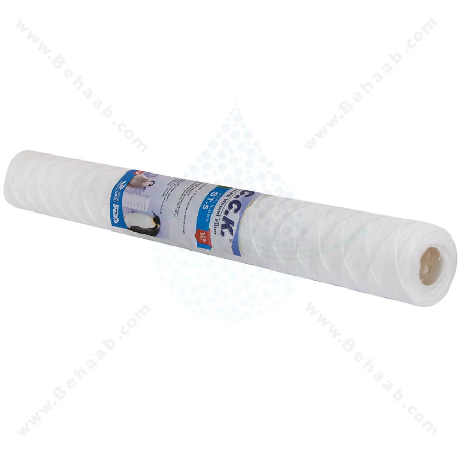 فیلتر نخ تابیده 20 اینچ اسلیم سی سی کا 5 میکرون مدل ST-5 - 20 inch 5 Micron Slim String Wound Water Filter CCK ST-5