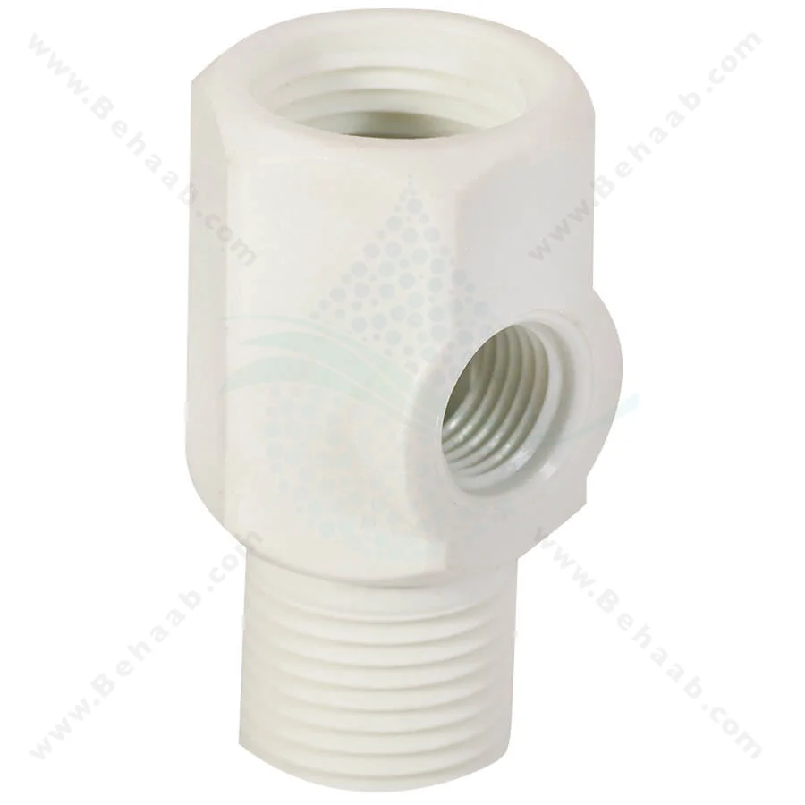 سه راه ورودی پلاستیکی تصفیه آب 1/2 پایه کوتاه - Plastic Inlet Valve Connector Ro Water Purifier