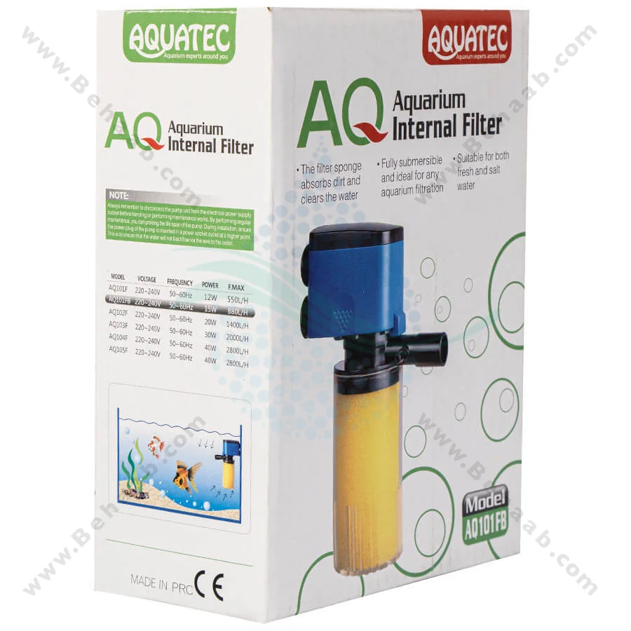 فیلتر داخلی آکواریوم آکواتک AQ101FB - Aquarium Internal Filter Aquatec AQ101FB