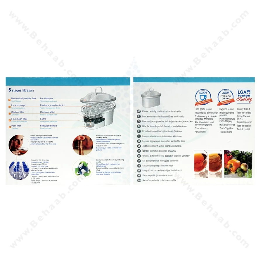فیلتر پارچ تصفیه آب اندلر کوتاه یک بسته - Pitcher water purification Filter Endler