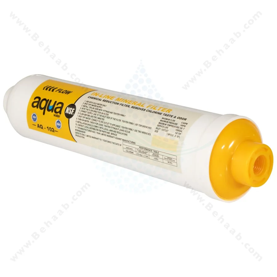 فیلتر مواد معدنی تصفیه آب آکوا مدل AQ-102 - Inline Mineral Water Filter Aqua Model AQ-102