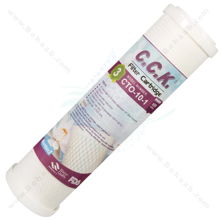 فیلتر الیافی سی سی کا 1 میکرون مدل CTO-10-1 - 10inch 1 Micron Sediment Water Filter Cartridge CCK CTO 10-1