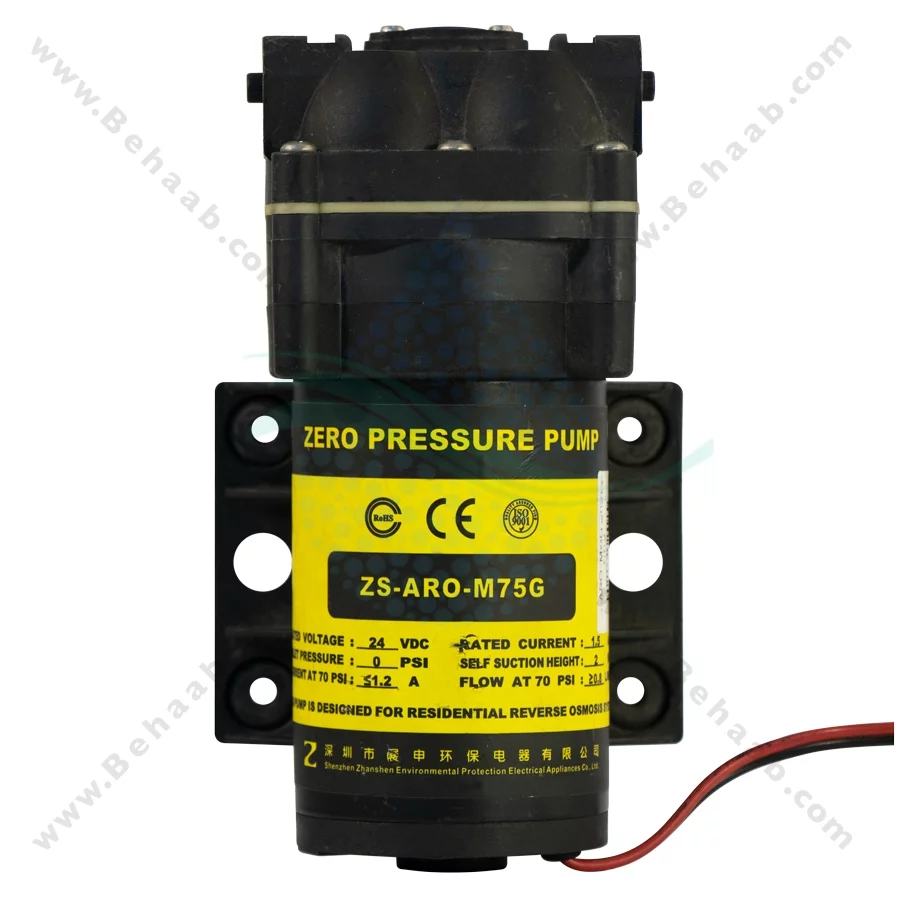 پمپ تصفیه آب خانگی ZS-ARO-M75G - ZERO ZS-ARO-M75G 24V DC Water Booster Pump for  Reverse Osmosis