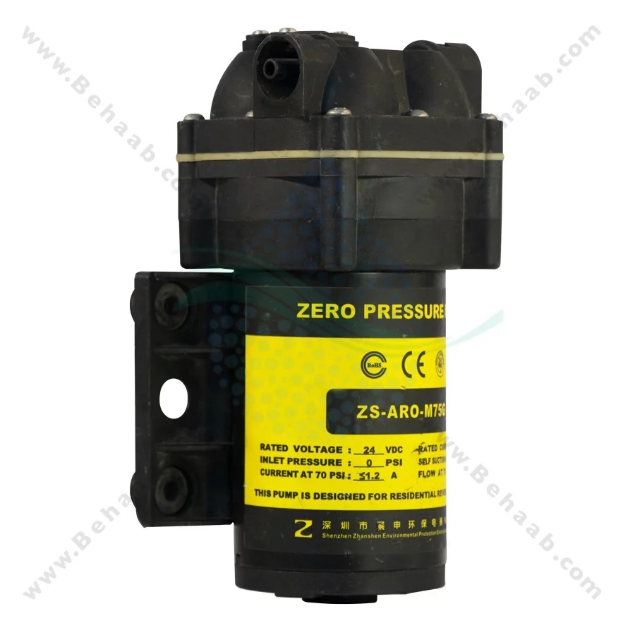 پمپ تصفیه آب خانگی ZS-ARO-M75G - ZERO ZS-ARO-M75G 24V DC Water Booster Pump for  Reverse Osmosis