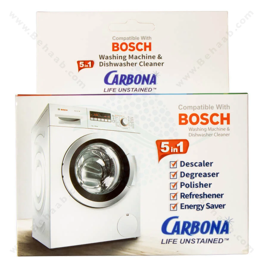 پودر جرم گیر لباسشویی و ظرفشویی بوش مدل Carbona - Carbona Bosch Washing Machine and Dishwasher Cleaner and Descaler