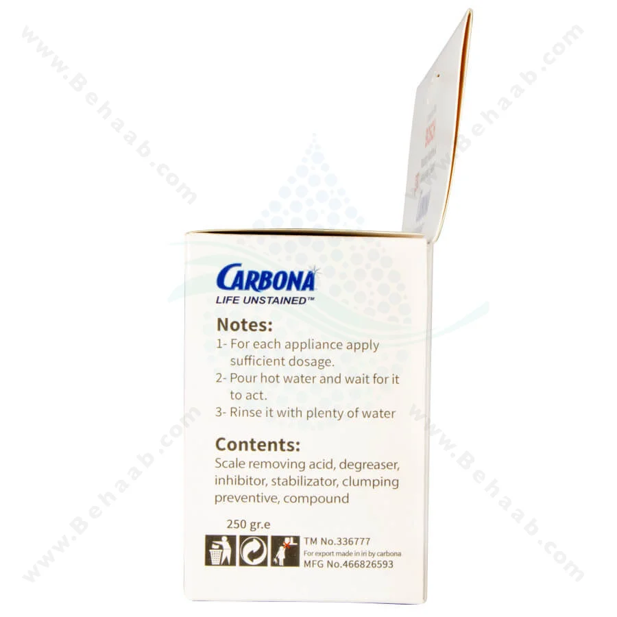 پودر جرم گیر لباسشویی و ظرفشویی بوش مدل Carbona - Carbona Bosch Washing Machine and Dishwasher Cleaner and Descaler
