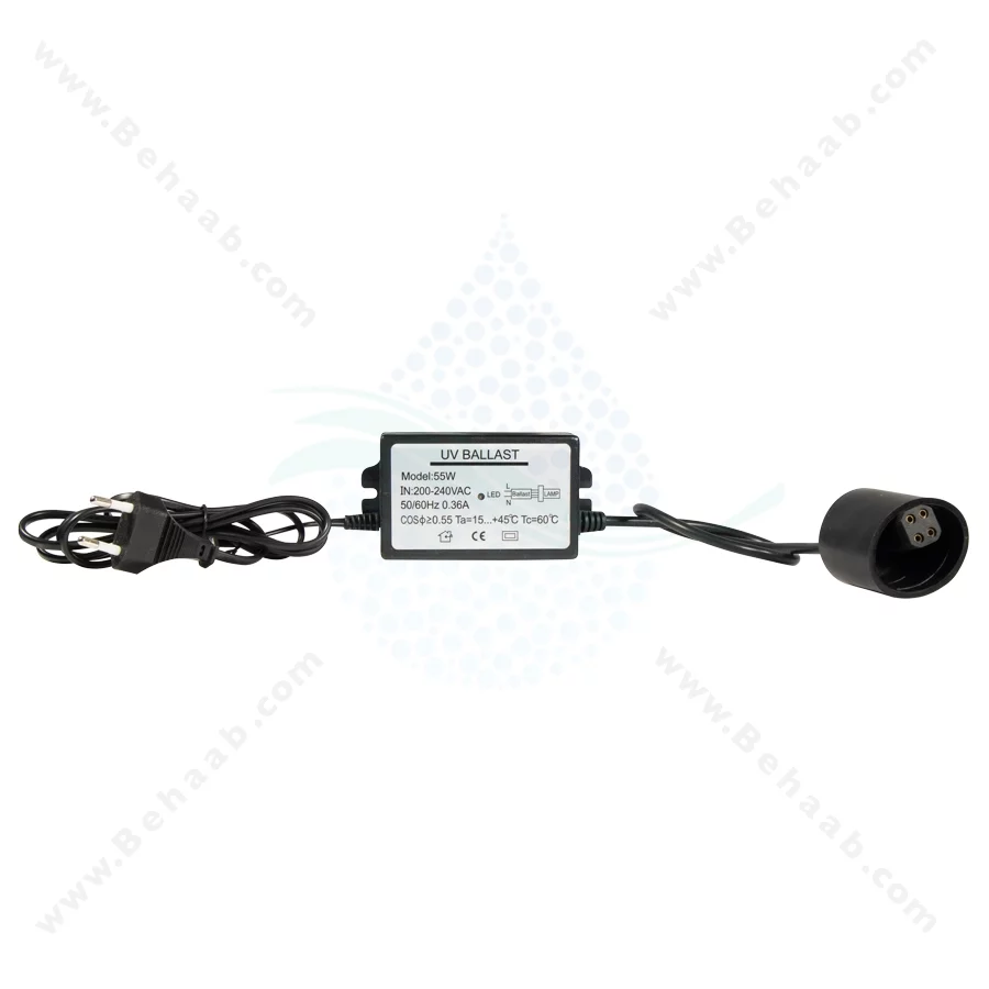 آداپتور UV صنعتی 55 وات 1 سر سوکت 4 پین - 55W 4 Pin UV Lamp Electronic Ballast