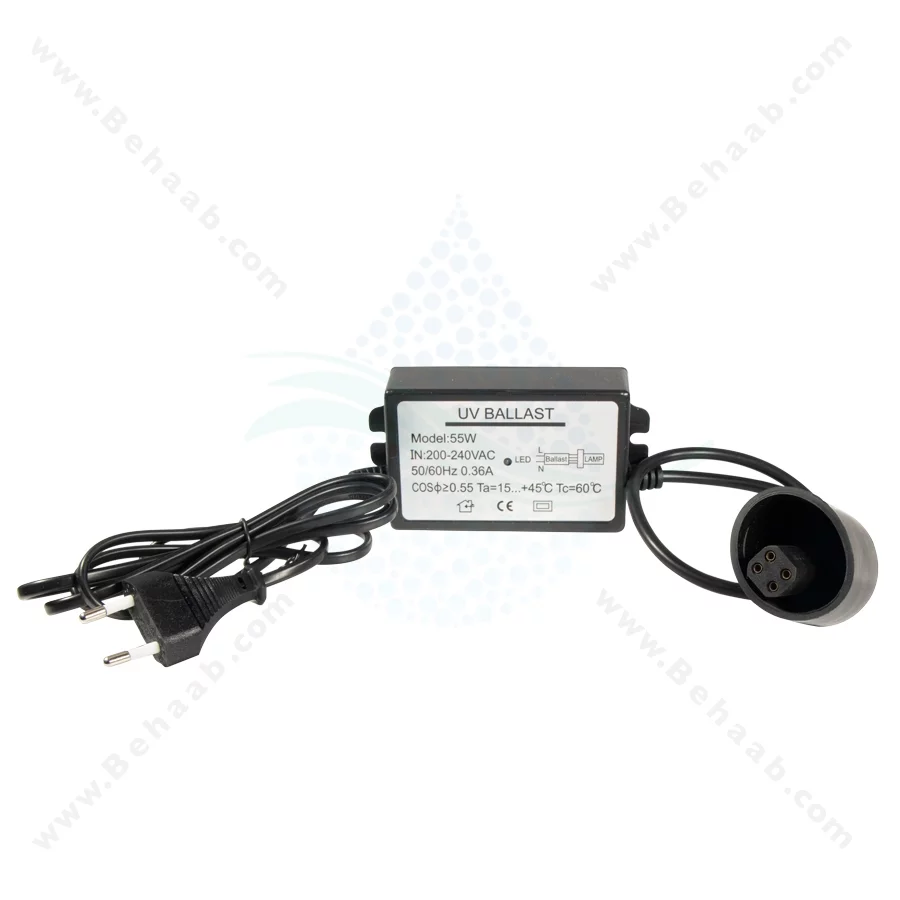 آداپتور UV صنعتی 55 وات 1 سر سوکت 4 پین - 55W 4 Pin UV Lamp Electronic Ballast