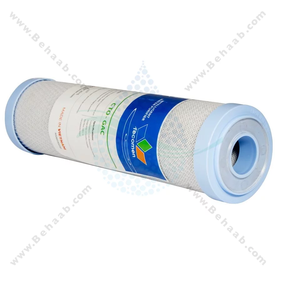 پک 3 عددی فیلتر تصفیه آب تکومن - Tecomen 3-Stage 10 Inch Water Filter Cartridge Set PP GAC CTO