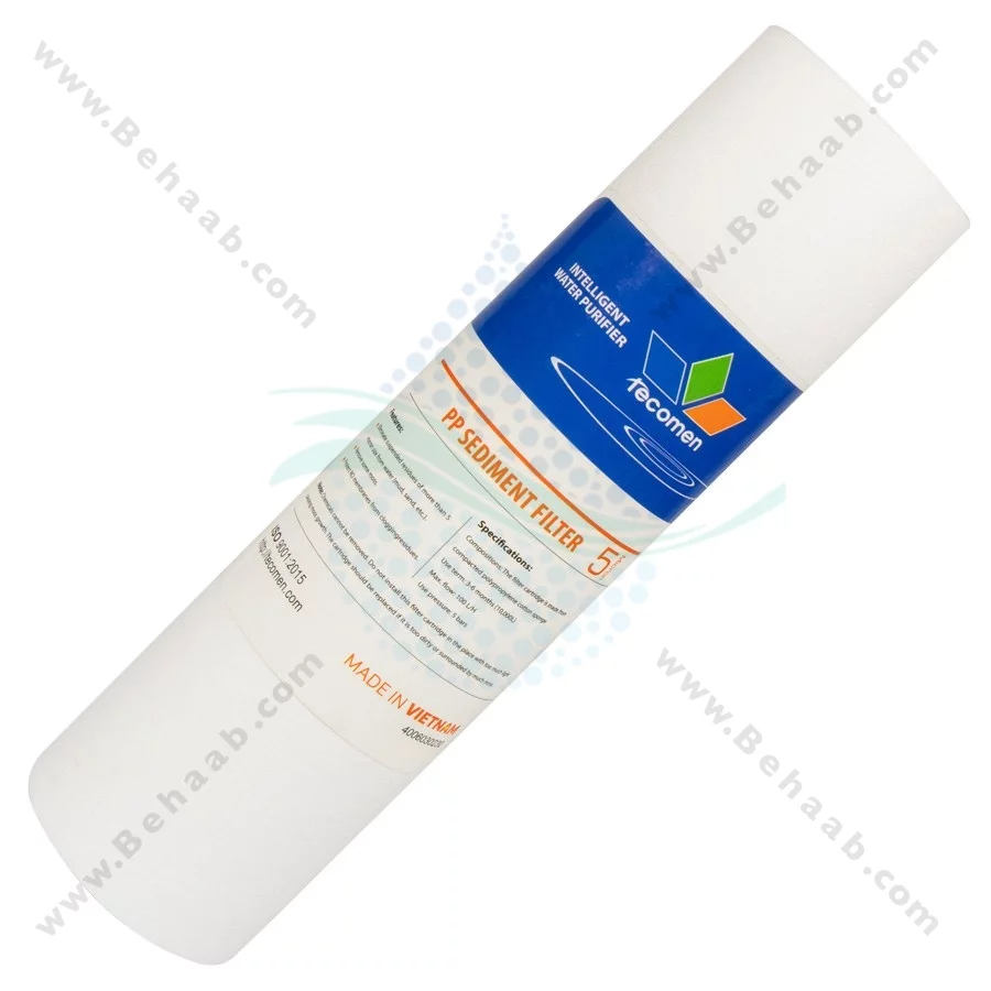 پک 3 عددی فیلتر تصفیه آب تکومن - Tecomen 3-Stage 10 Inch Water Filter Cartridge Set PP GAC CTO