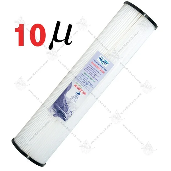 فیلتر قابل شستشو 20 اینچ جامبو 10 میکرون-واتر سیف - Industrial Polyester Pleated Sediment Removal Filter 20 inch Jumbo 10 micron Water Safe