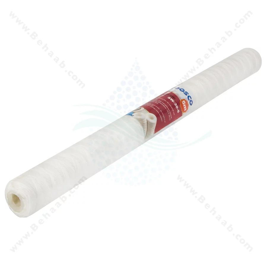 فیلتر نخ تابیده 30 اینچ اسلیم توس 5 میکرون SW-30-5 - 30 Inch 5 Micron String Wound Filter Cartridges TOOSCO SW-30-5
