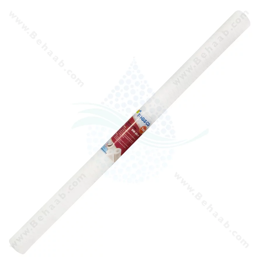 فیلتر نخ تابیده 40 اینچ اسلیم توس 1 میکرون مدل SW-40-1 - 40 Inch 1 Micron String Wound Filter Cartridges TOOSCO SW-40-1