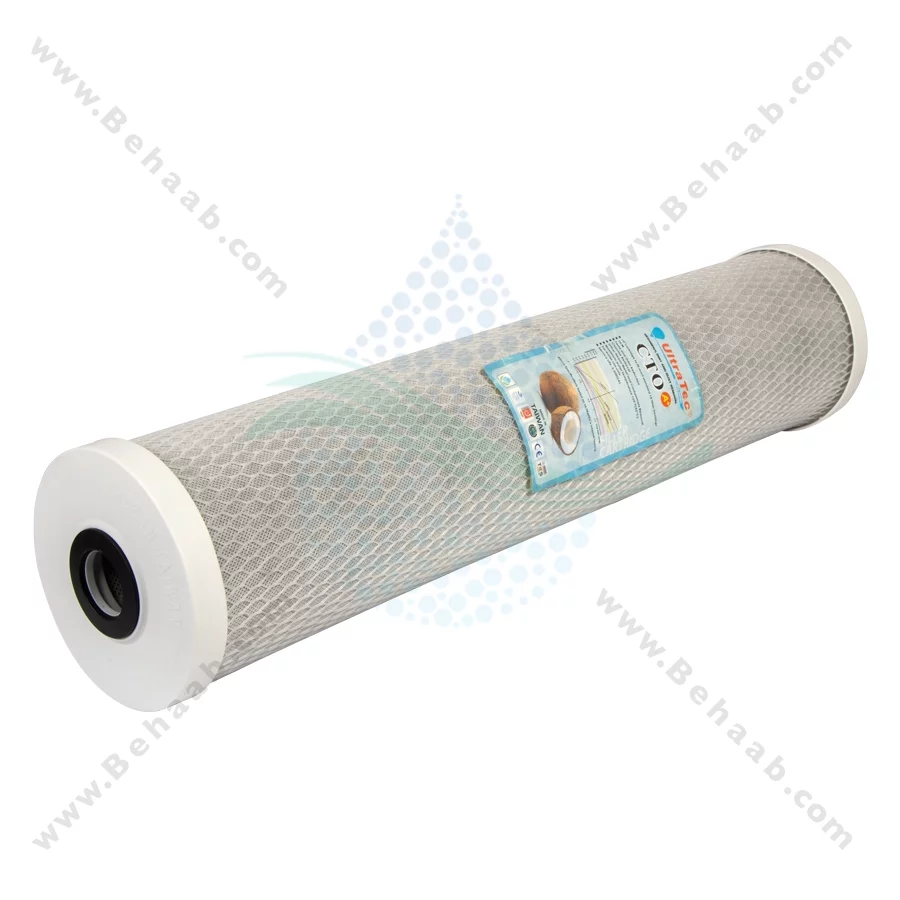 فیلتر کربن بلاک 20 اینچ جامبو اولتراتک - 20 inch Jumbo Carbon Block Water Filter Cartridge ULTRATEC